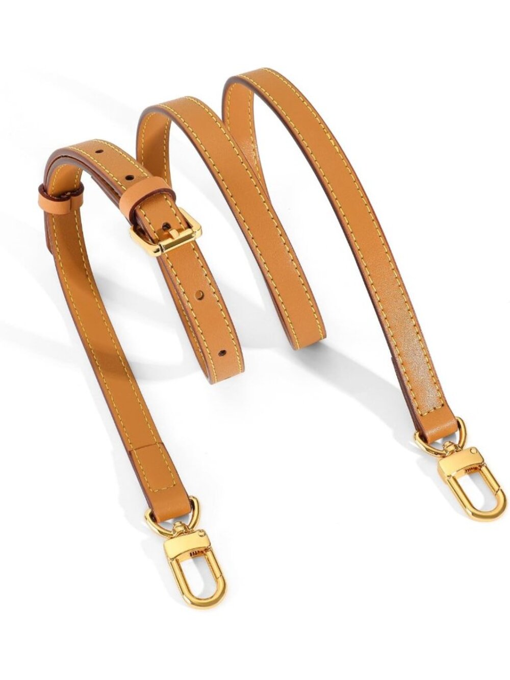 Adjustable Vachetta Leather Shoulder Strap for Handbags - Replacement Bag